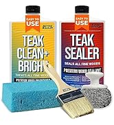 Teak Cleaner and Brightener for Wood, Teak Oil or Sealer for Boats, Indoor Furniture, Shower Stoo...