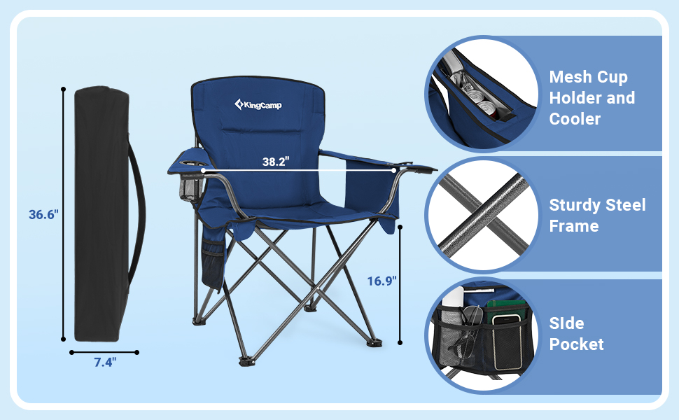 Outdoor comfortable camping chair