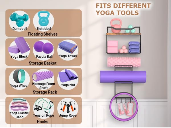 Yoga Mat Holder Wall Mount