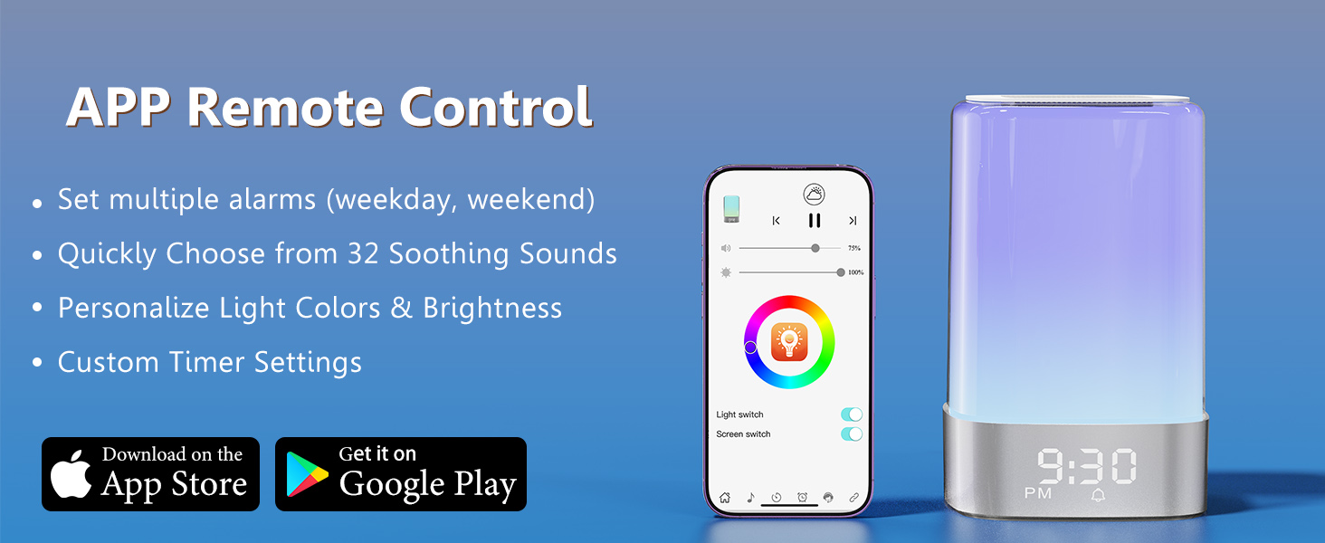 Baby Sound Machine,wamgra White Noise Machine for Baby Sleeping with Night Light App Remote Control