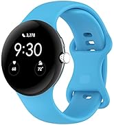 Eiavike Band Compatible with Google Pixel Watch Soft Silicone Sport Watch Bands Replacement Watch...