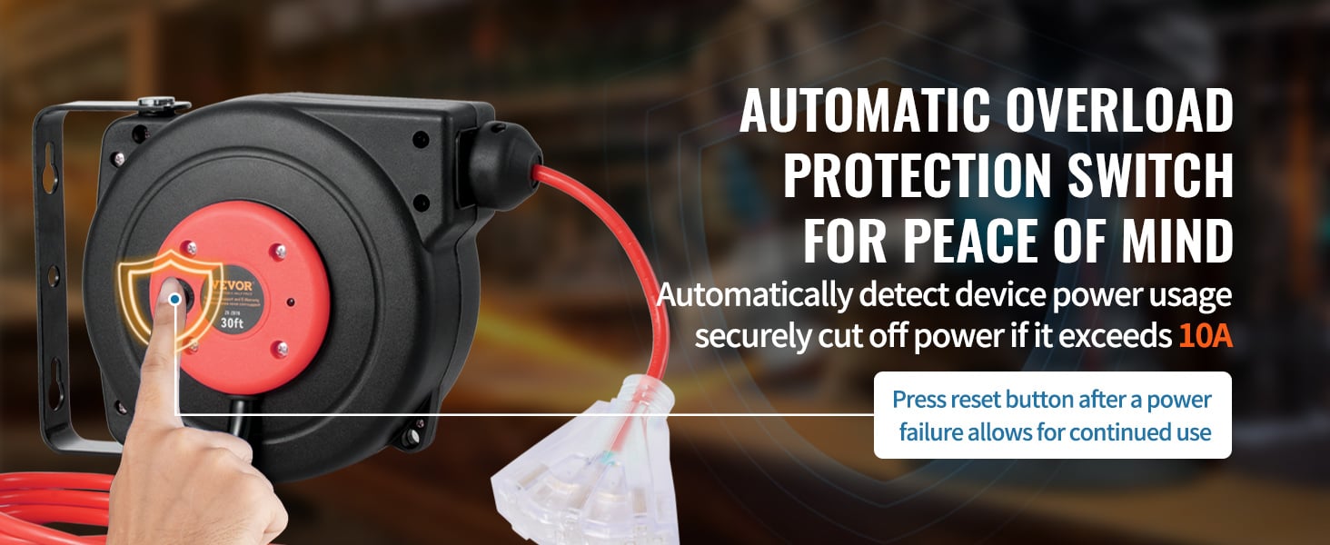  retractable cord reel