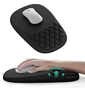 VAGAU Ergonomic Mouse Pad with Wrist Rest, Mousepad Wrist Support with Comfortable Memory Foam Ma...