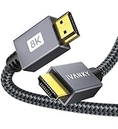 IVANKY 10K 8K HDMI Cable 10 ft, 48Gbps HDMI 2.1 Cable 10ft Ultra High Speed, 8K@60Hz, 4K@120Hz, H...