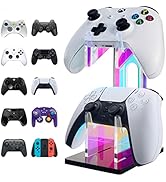 NiHome Iridescent Acrylic 2-Tier Universal Game Controller Headset Holder Stand for PS5 Xbox ONE ...