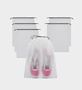 Vorspack Shoe Bags for Travel - 6 Pcs Transparent Drawstring Backpack Travel Shoe Bag Clear Draws...