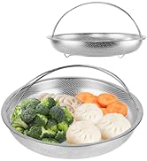 POPGRADE Steamer Basket for Cooking, 2 Size Set of Stainless Steel Vegetable Steamer Basket with ...