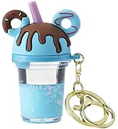 YOU WIZV Donut Keychain, Boba Tea Kawaii Cute Accessories for Backpacks, Comfort Liquid Keychain ...