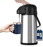 Coffee Carafe for Keeping Hot - 85OZ / 2.5L Airpot Coffee Dispenser with Pump - Large Coffee Ther...