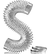 Hon&amp;Guan 6 Inch Ducting, Hon&amp;Guan Non-Insulated 8FT Flex Duct, Aluminum Dryer Vent Hose for HVAC ...