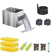 Carefree Fish Koi Pond Filter Box Stainless Steel Garden Water Waterfall Filtration Outdoor Horse...