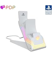 PDP Afterglow Wave LED Dual Gaming Charger for 2 PlayStation 5 DualSense Controllers, Compatible...