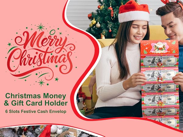 holiday cash sleeve christmas charm envelope grandkid christmas gift