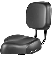 NAWESRVA Bicycle Seat with Backrest - Extra Wide Ergonomic Design, Adjustable Back Cushion - High...