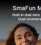 SmaFun Mini Microphone for iPhone Android – Wireless Lavalier Mic(2TX+2RX+Charging Case) with Dua...