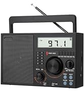 Portable AM FM SW Bluetoth Radio with Alarm Clock, LCD Display Transistor, Rechargeable Battery, ...