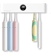 Electric Toothbrush Holder and Cleaner Auto Cleaning and Drying Toothbrushs in Circle Wall Mounte...