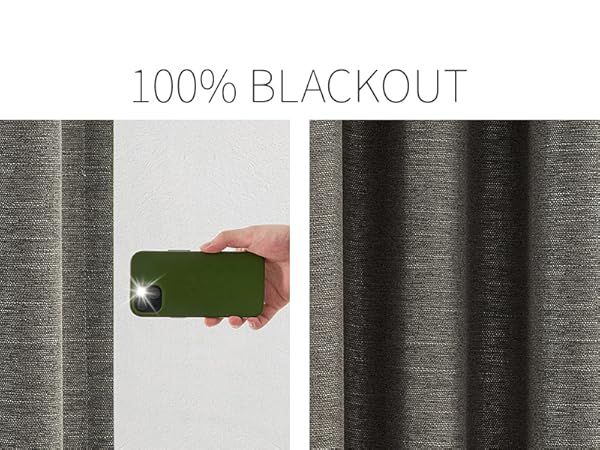 Dark Grey Blackout Curtains