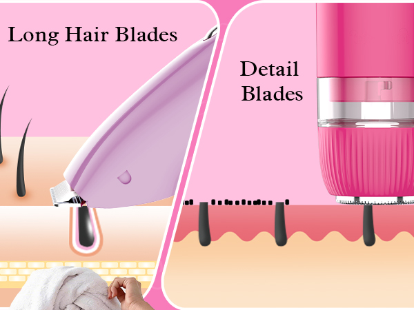 2 in 1 Women&amp;#39;s Electric Shaver, Dual Head Bikini Trimmer,Waterproof