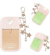 QIOFEARTH Silicone Case Compatible with Touchland Hand Sanitizer Spray Mist 1 oz with Flower keyc...