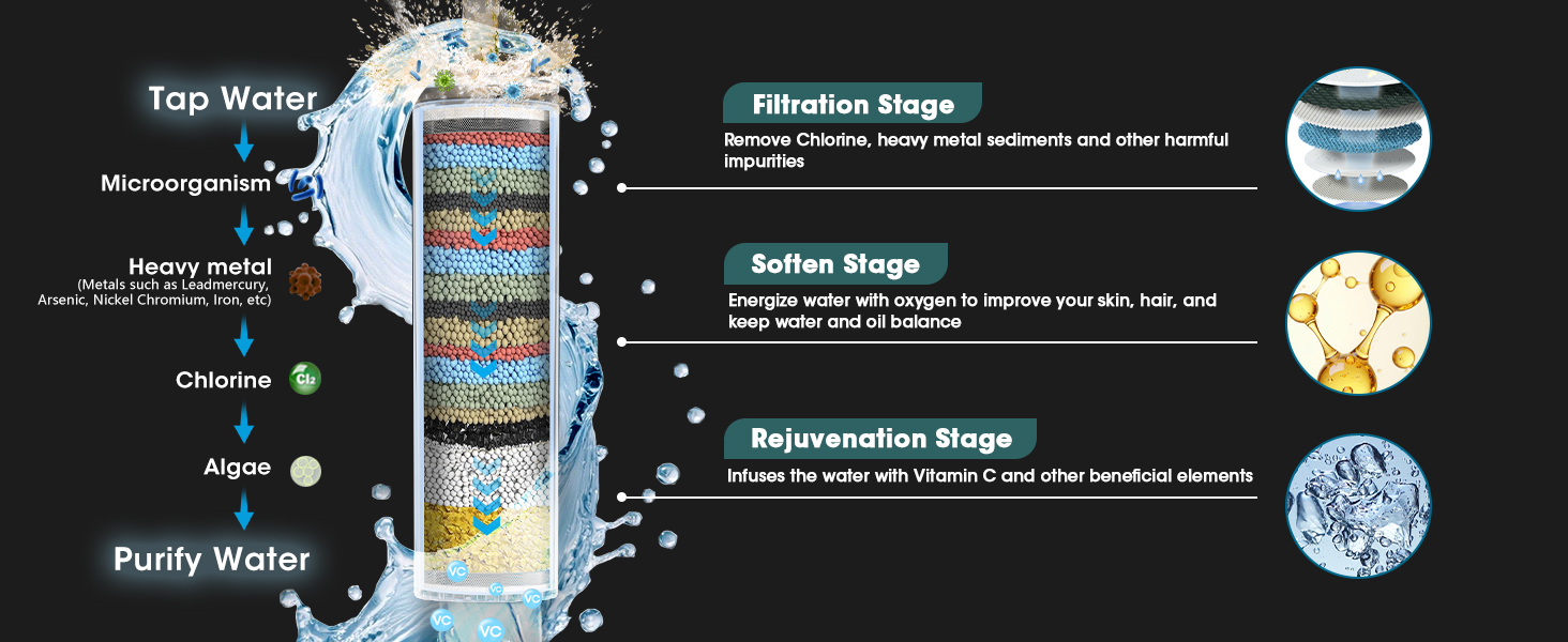 shower head with filters