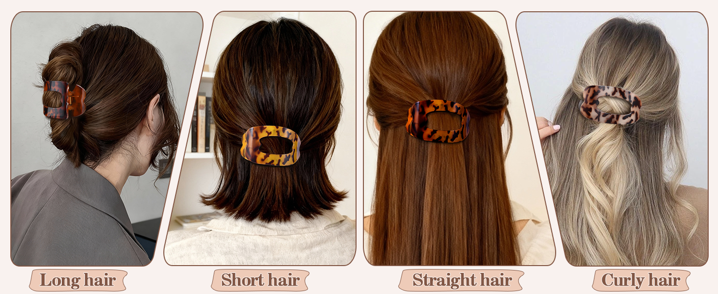flat hair clips
