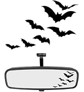 DXNQ Rearview Mirror Halloween Bat Decal, Funny Flying Bats Window Bumper Vinyl Sticker, Spooky G...