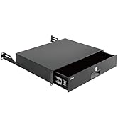 Tecmojo 2U Rack Drawer,Rack Mount Drawer for 19in Network Equipment/Server/AV Rack or Cabinet Enc...