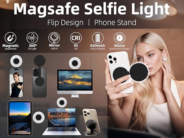 magnetic led selfie light