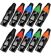 RIVIERA Geisler XLR 3 Pin Male XLR 3 Pin Female Plug Gold-Plated Copper Contacts Fine Silver Nick...