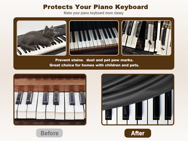 protects your piano keyboard