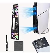 SKUYA Cooling fan for ps5 Slim ps5 pro,auto controlled on/off controlled silent fan,dust-proof me...