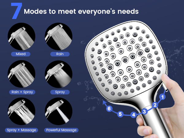 filtered shower head with handheld