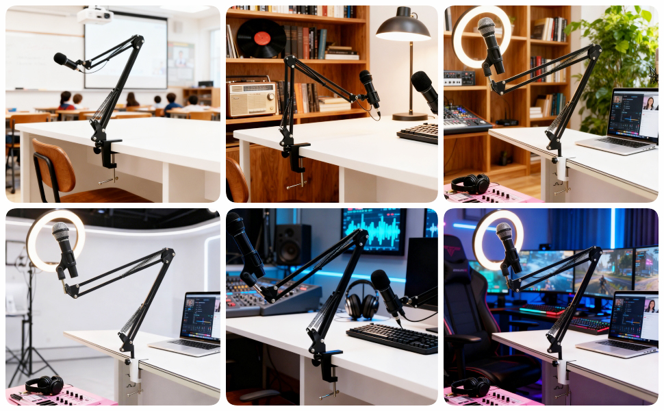 Table Mount Mic Stand Holder Bracket C Clip