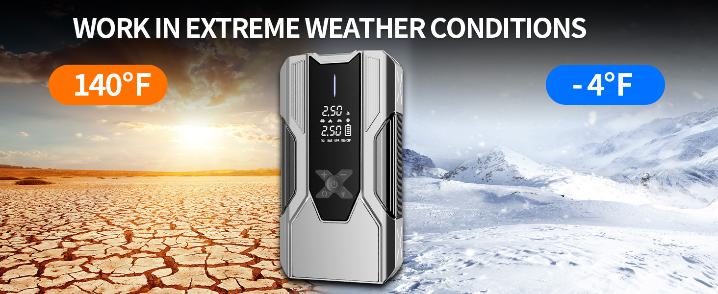 Portable Jump Starter with Air Compressor