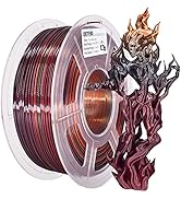LOCYFENS 3D Printer Filament, PLA Filament Silk Gold Shiny Red Black PLA Filament 1.75mm +/- 0.02...