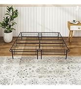 FurniEdge King Folding Platform Bed Frame, King Size Platform Bed Frame Heavy Duty Steel Construc...