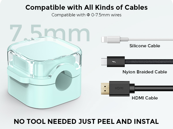 Magnetic Cable Organizer [1s Lock] Cord Cable Holders Clips Strong Adhesive Cable Cord Keeper
