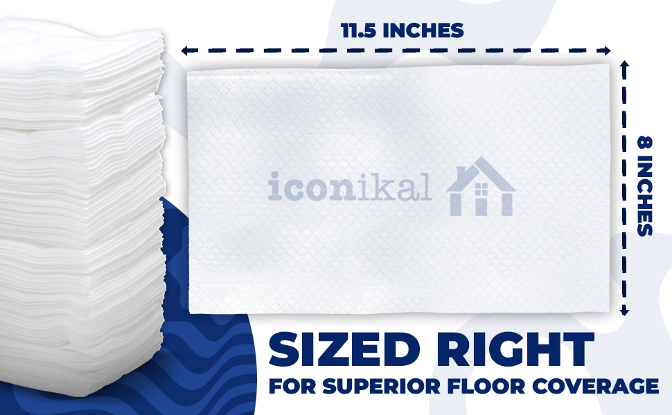Floor Pads, 11.5 x 8-in for Sweeping Cleaning Scrubbing Dusting Flooring Sweeper Broom Disposable