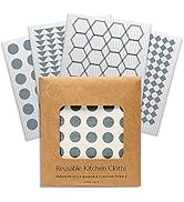 Cleanomic - Reusable Kitchen Cloths (4 Pack) - Kitchen Washcloths, Dish Towels, Cleaning Cloths, ...