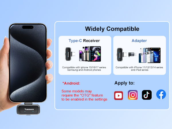 Mini Wireless Lavalier Microphone for iPhone
