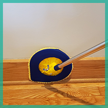 microfiber tool long handle baseboard base board baseboards dusts cleans 