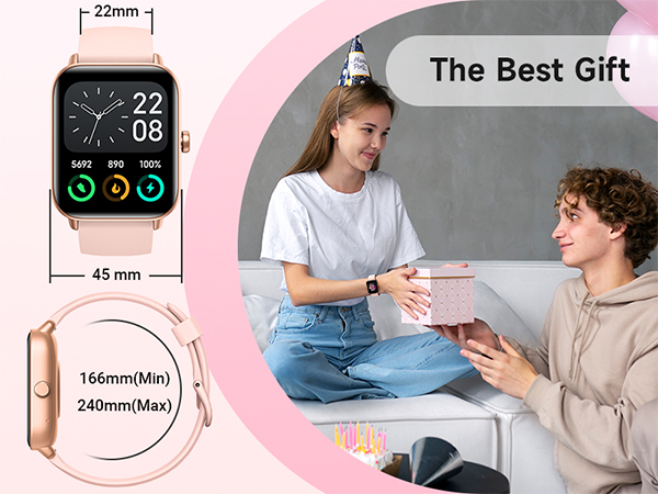 Smart Watch for Women Android &amp; iPhone, Alexa Built-in, 1.8" Smartwatch