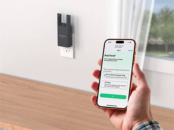 Set up via Web UI by Connecting to the Adapter’s Default WiFi Network on a Smartphone