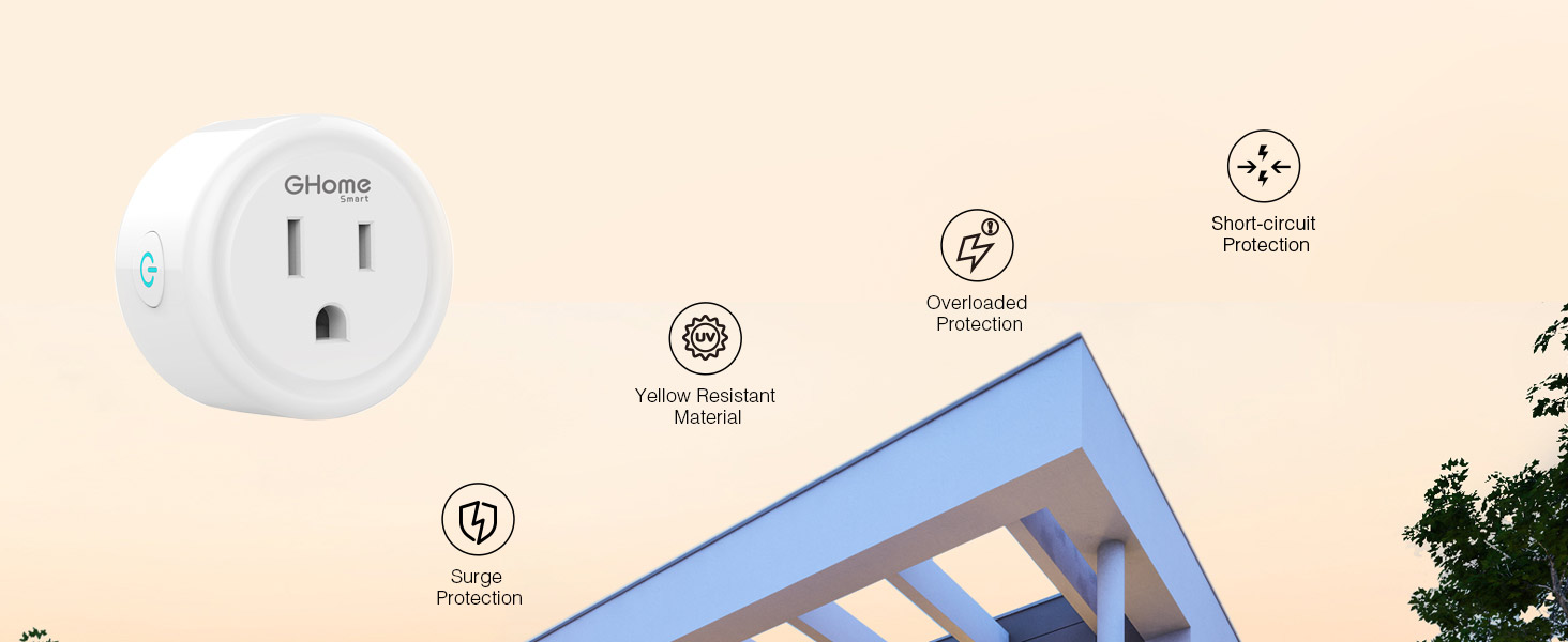 [Upgraded Version] GHome Smart Mini Plug Compatible with Alexa &amp; Google Home