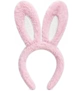 Tedercle Bunny Ears Headband for Adults, Fluffy Rabbit Ear Costume Hairband for Easter, Halloween...