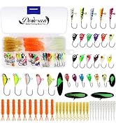 Dovesun Fishing Kit Ice Fishing Jigs Ice Fishing Lures Walleye Fishing Lures Crappie Jigs 135pcs/...