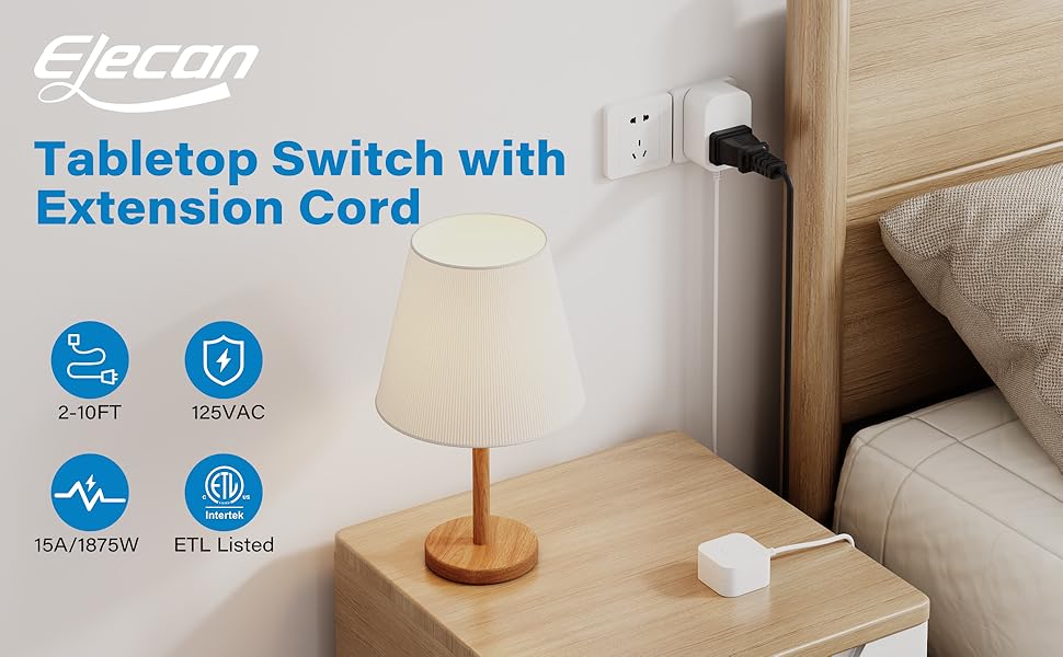 Tabletop Switch withExtension Cord