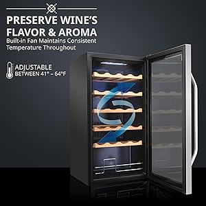 Ivation Wine cooler Preserve Wine’s Fullest Flavor & Aroma