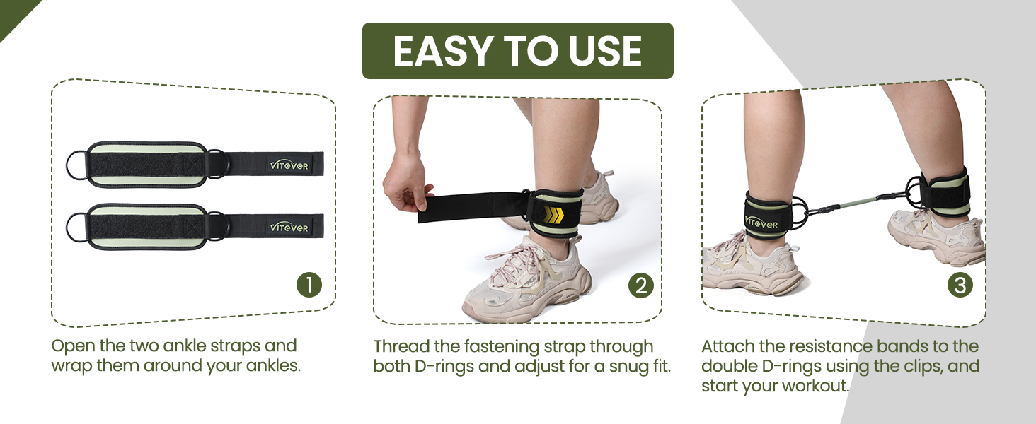 Ankle Resistance Bands with Cuffs
